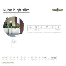 Carica l&#39;immagine nel visualizzatore di Gallery, VASO ALTO KUBE HIGH SLIM
